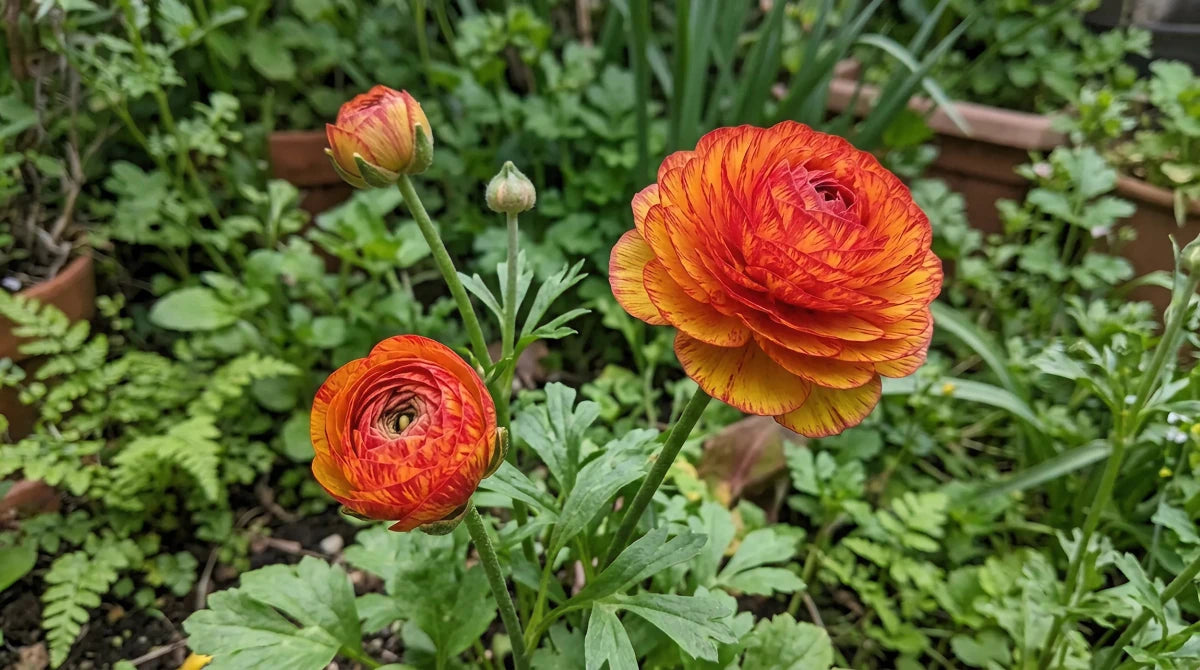 Ranunculus 'Aviv Picotee Orange' - Harding & Bloom
