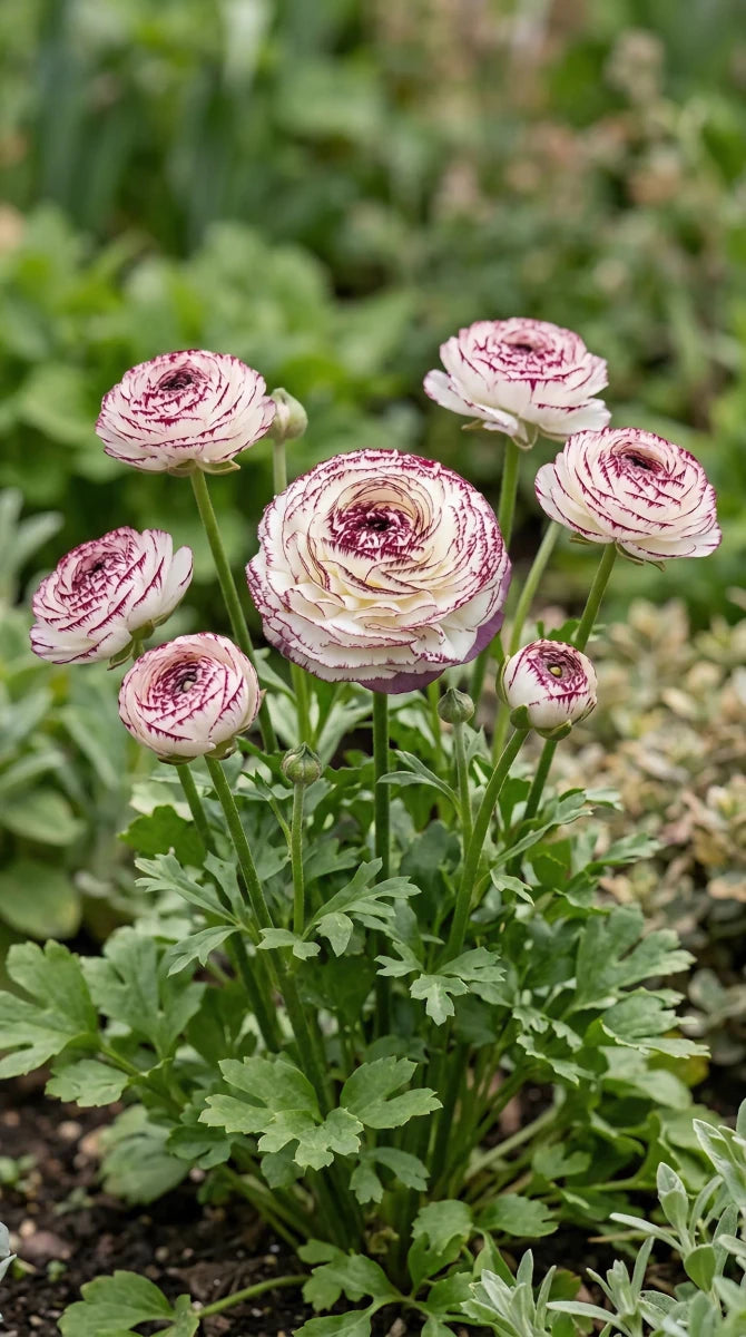 Ranunculus 'Elegance Bianco Striato' - Harding & Bloom
