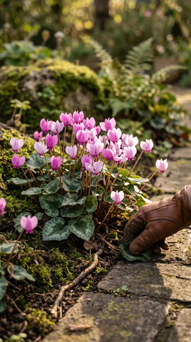 Cyclamen 'hederifolium' (ivy-leaved cyclamen) - Harding & Bloom