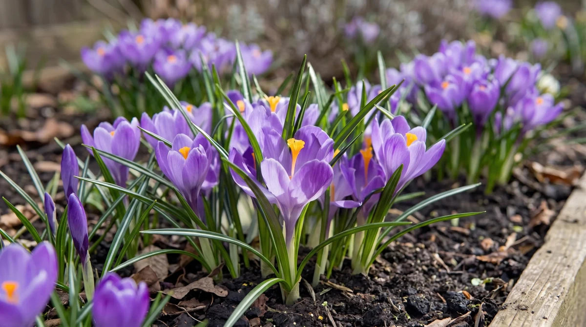 Crocus 'Grand Maitre' (Large Flowering crocus) - Harding & Bloom