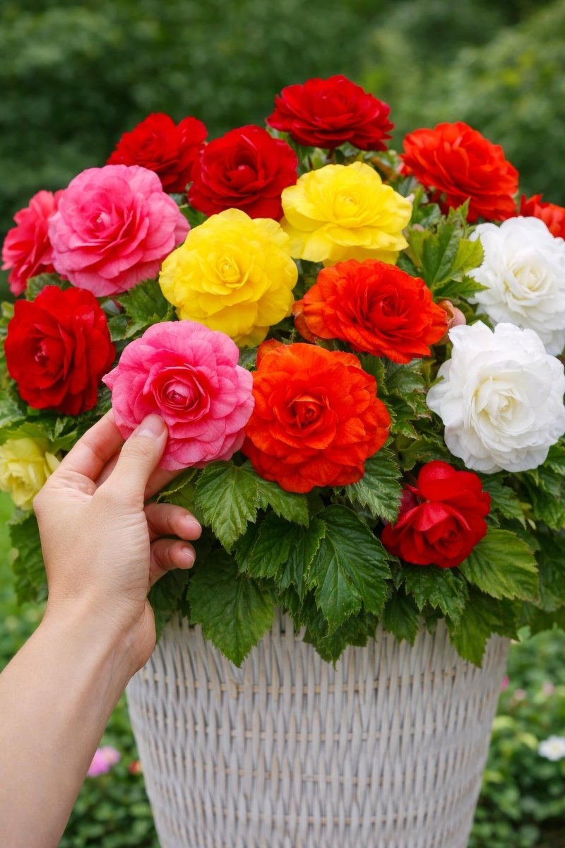 Begonia 'Camelia Mixed' – begonia tubers, main product photo (Harding & Bloom)