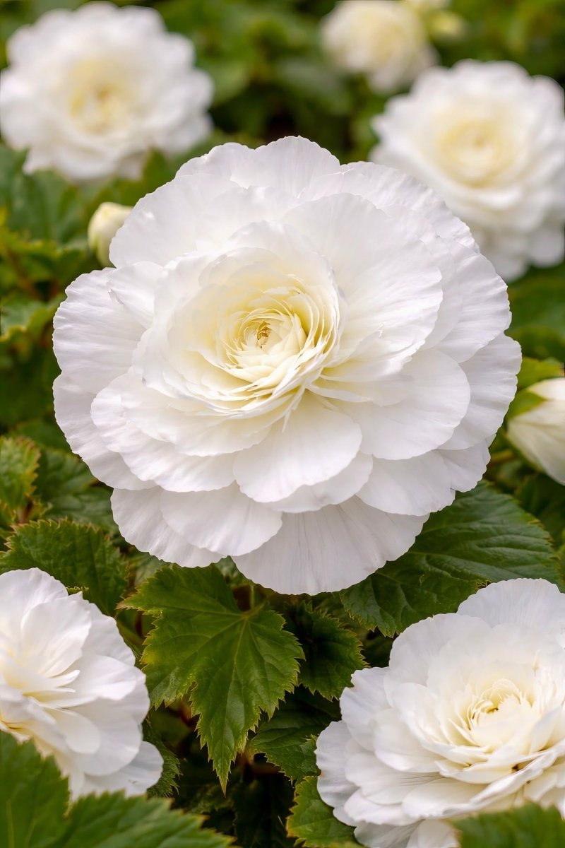 Begonia 'Double White' – begonia tubers, main product photo (Harding & Bloom)