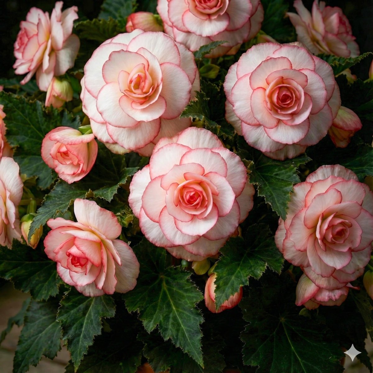 Begonia 'Picotee White' – begonia tubers, product photo 7 (Harding & Bloom)