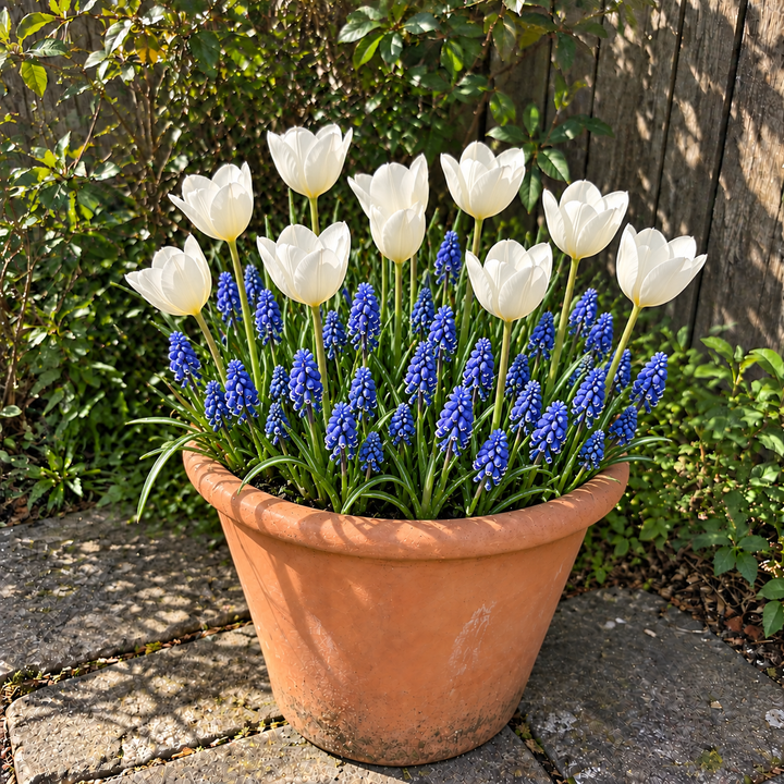 Blue Skies & Butterflies illustrative middle-spring pot display