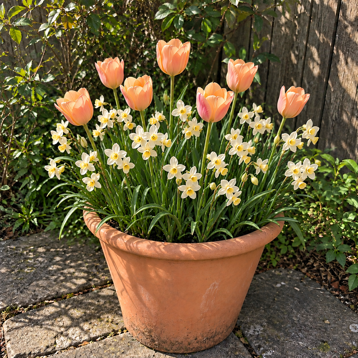 Blush Into Spring illustrative middle-spring pot display