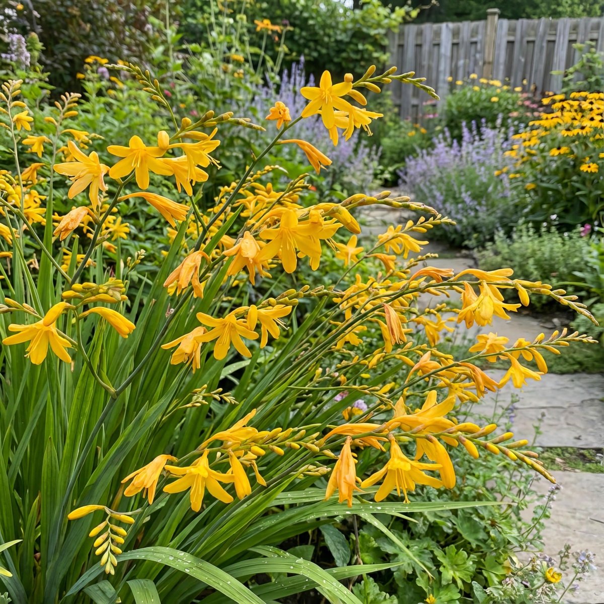 Crocosmia 'George Davidson' – flower bulbs, product photo 2 (Harding & Bloom)