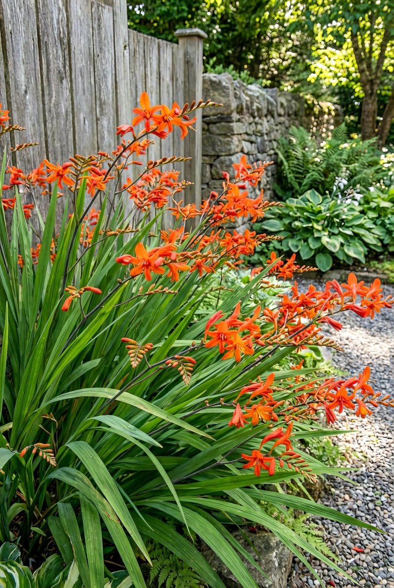 Crocosmia masoniorum 'Orange Devil' (Giant montbretia) – flower bulbs, product photo 6 (Harding & Bloom)