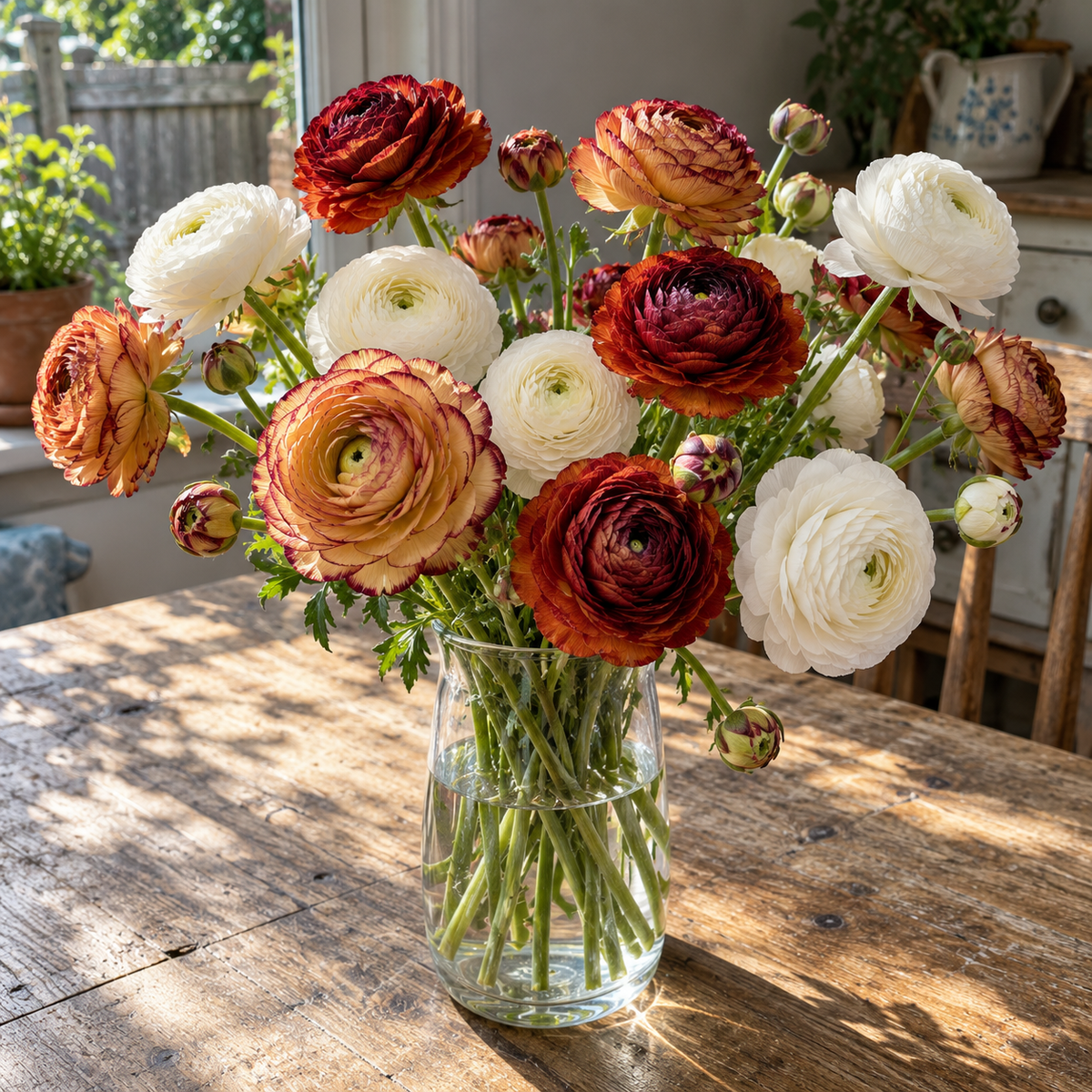 Illustrative Coffee & Cream — Ranunculus Collection — garden or vase arrangement