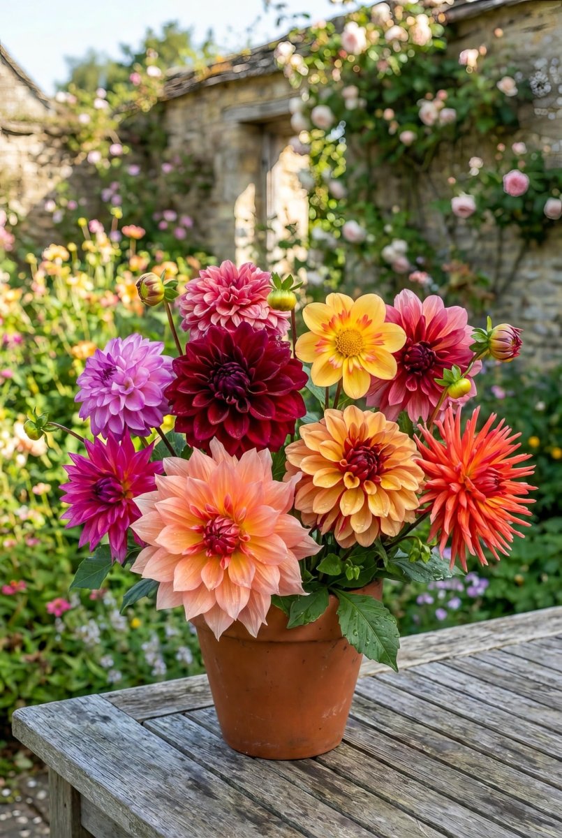 Dahlia 'Picking Garden Mix' – dahlia tubers, product photo 2 (Harding & Bloom)