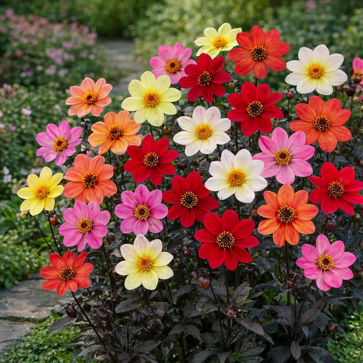 Dahlia 'Topmix Mixed' – dahlia tubers, product photo 3 (Harding & Bloom)