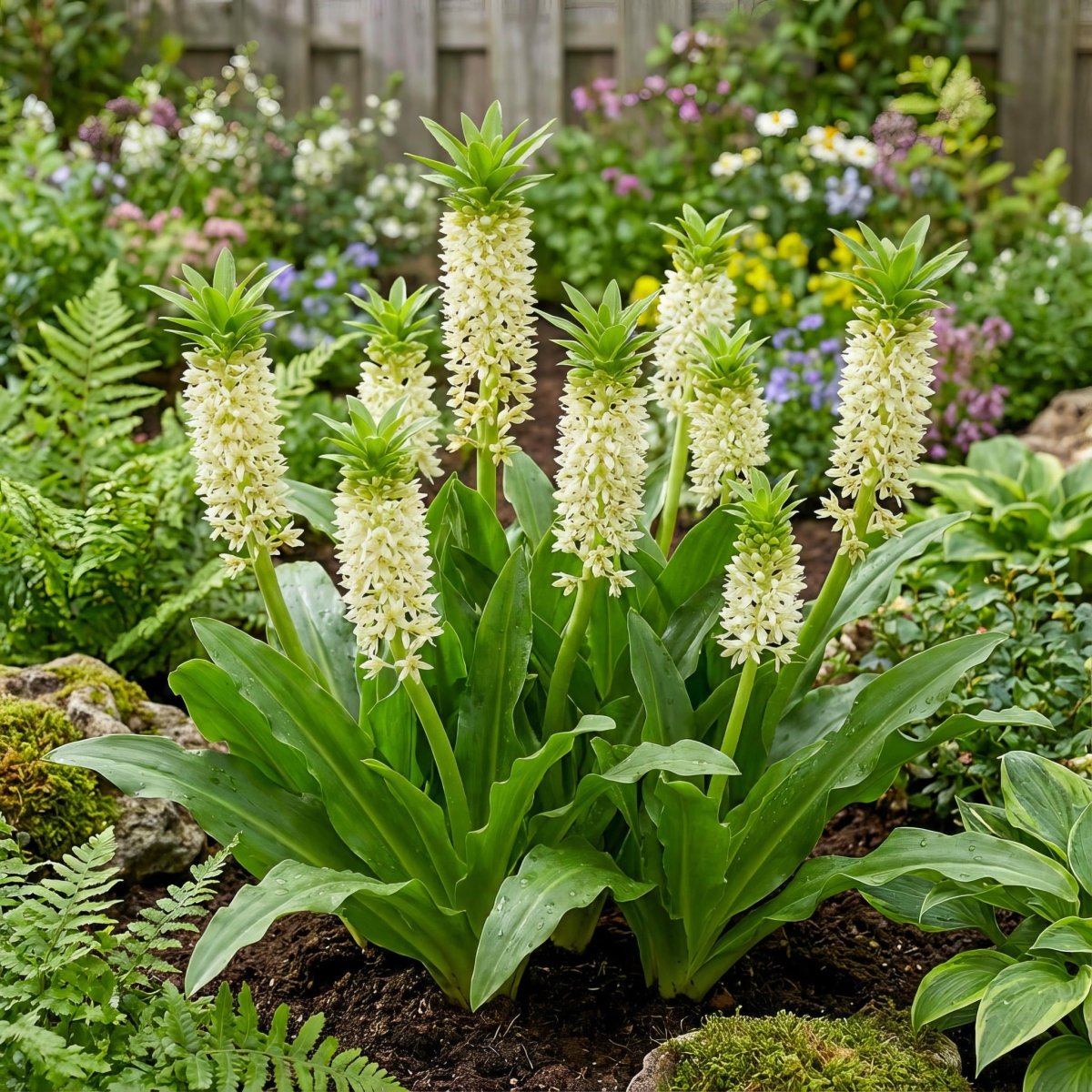 Eucomis 'Autumnalis White' (Pineapple lily) – lily bulbs, product photo 2 (Harding & Bloom)