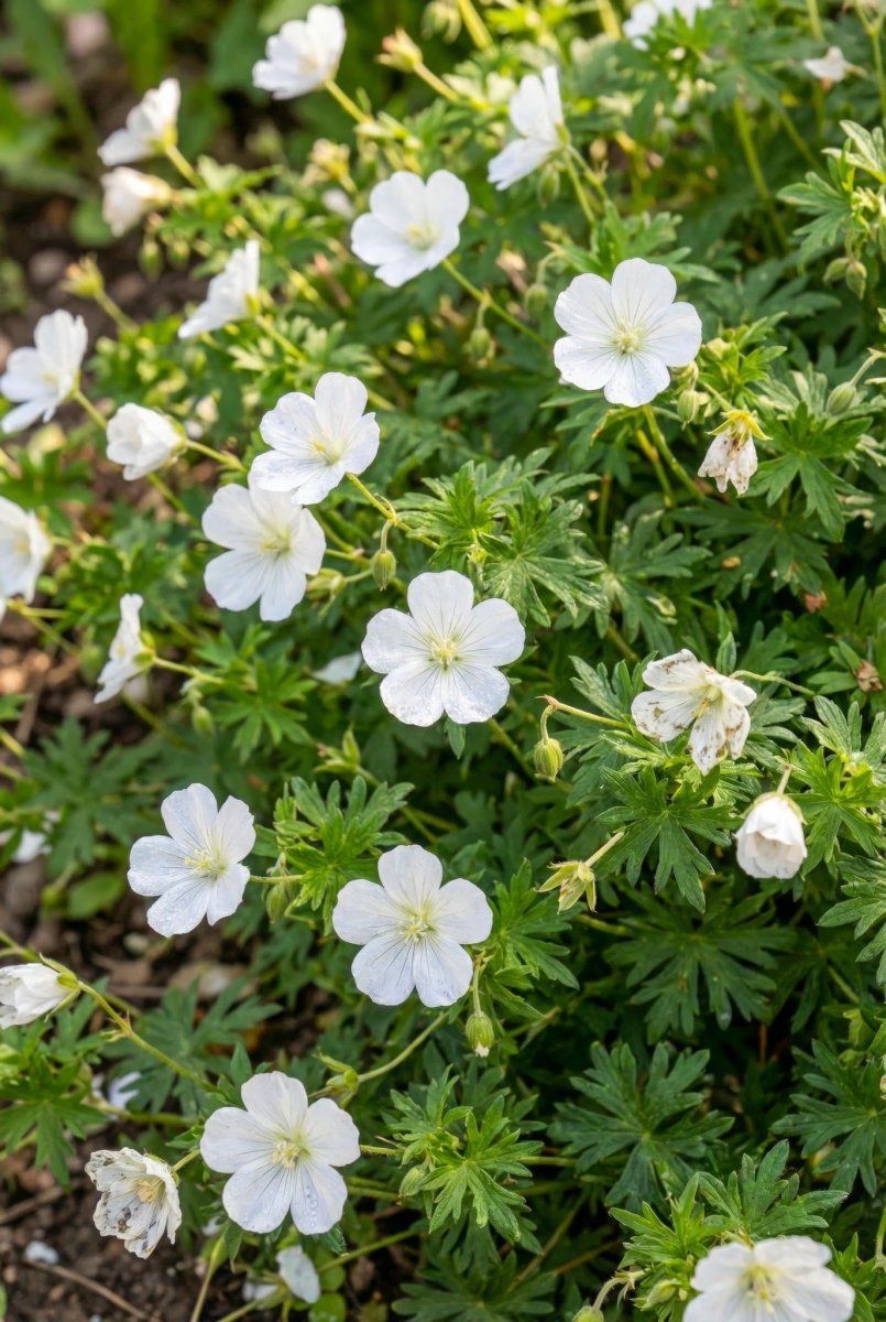 Geranium sanguineum 'Album' (Bloody cranesbill) – flower bulbs, product photo 4 (Harding & Bloom)