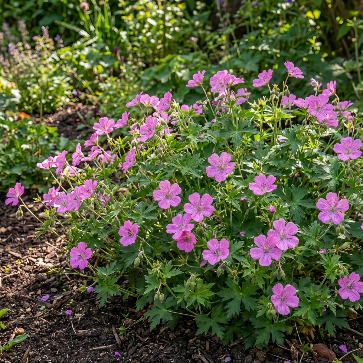 Geranium × oxonianum 'Wargrave Pink' (Oxford cranesbill) – flower bulbs, product photo 2 (Harding & Bloom)