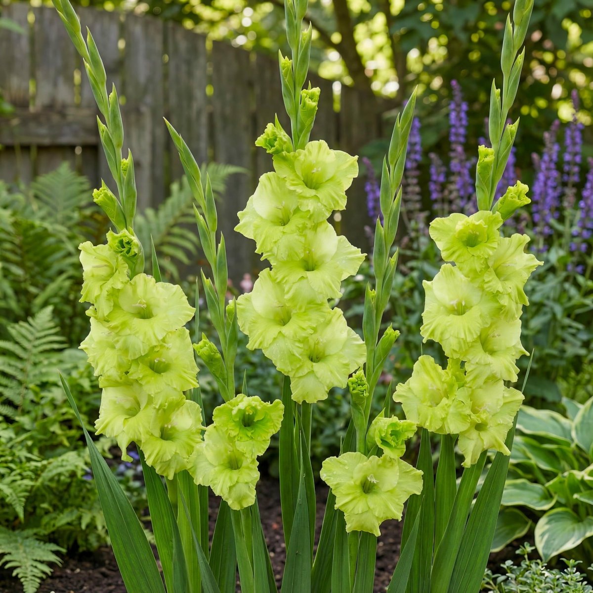 Gladiolus 'Green Star' – gladiolus corms, product photo 3 (Harding & Bloom)