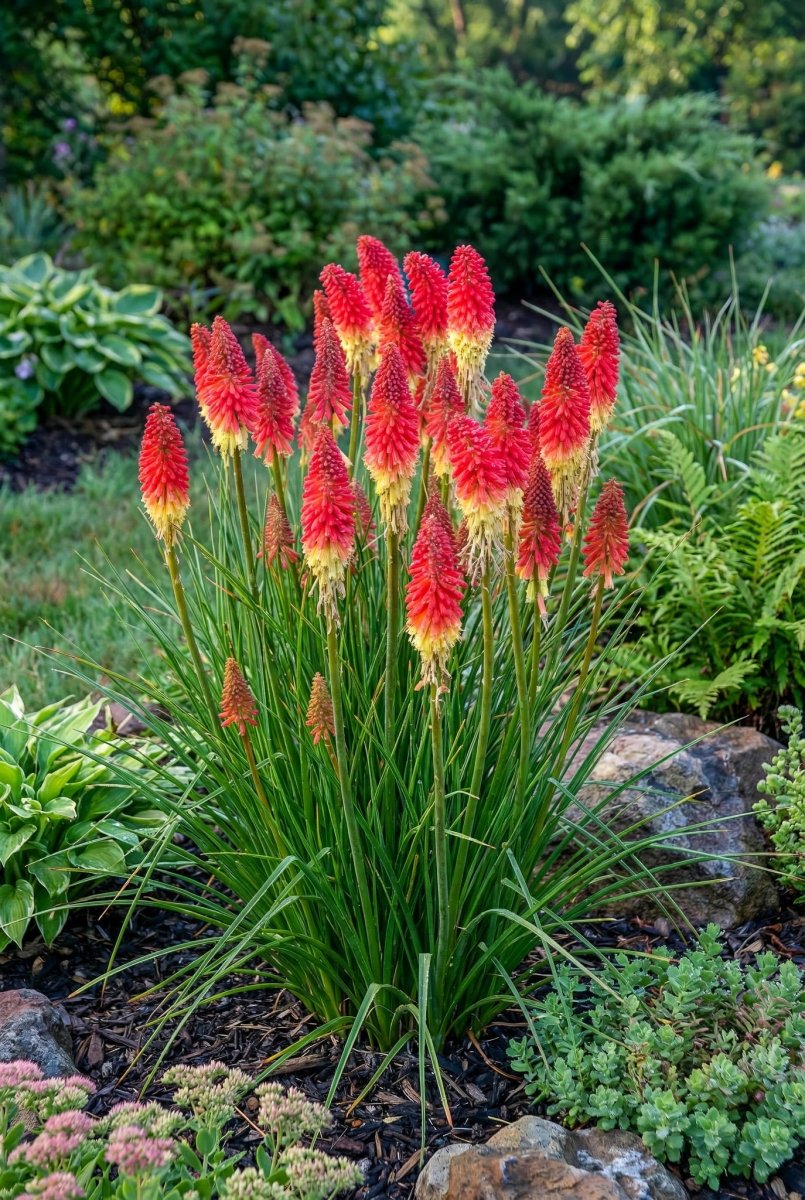 Kniphofia 'Red Rocket' (Red hot poker) – flower bulbs, product photo 3 (Harding & Bloom)