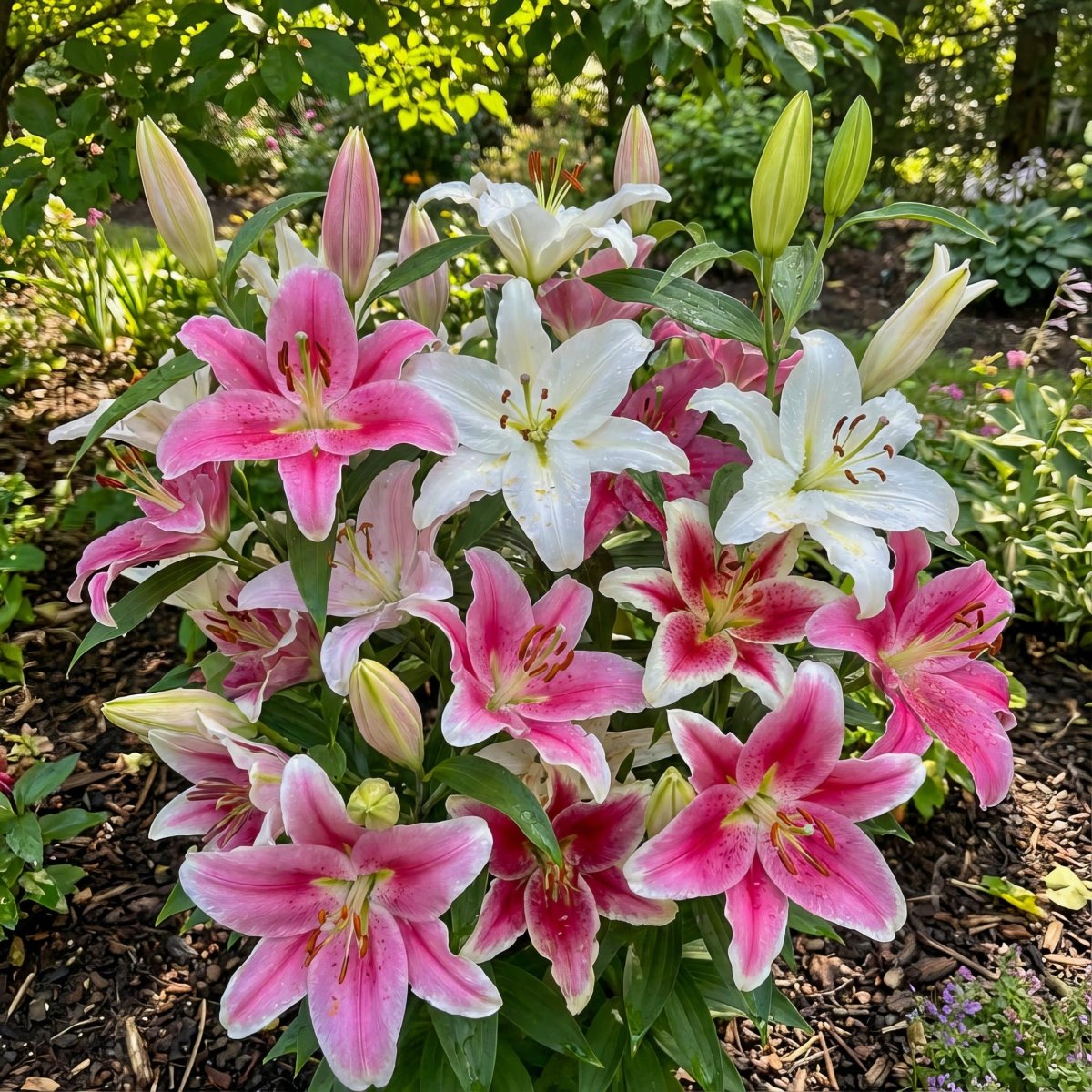 Lilium 'Oriental Mixed' – lily bulbs, main product photo (Harding & Bloom)