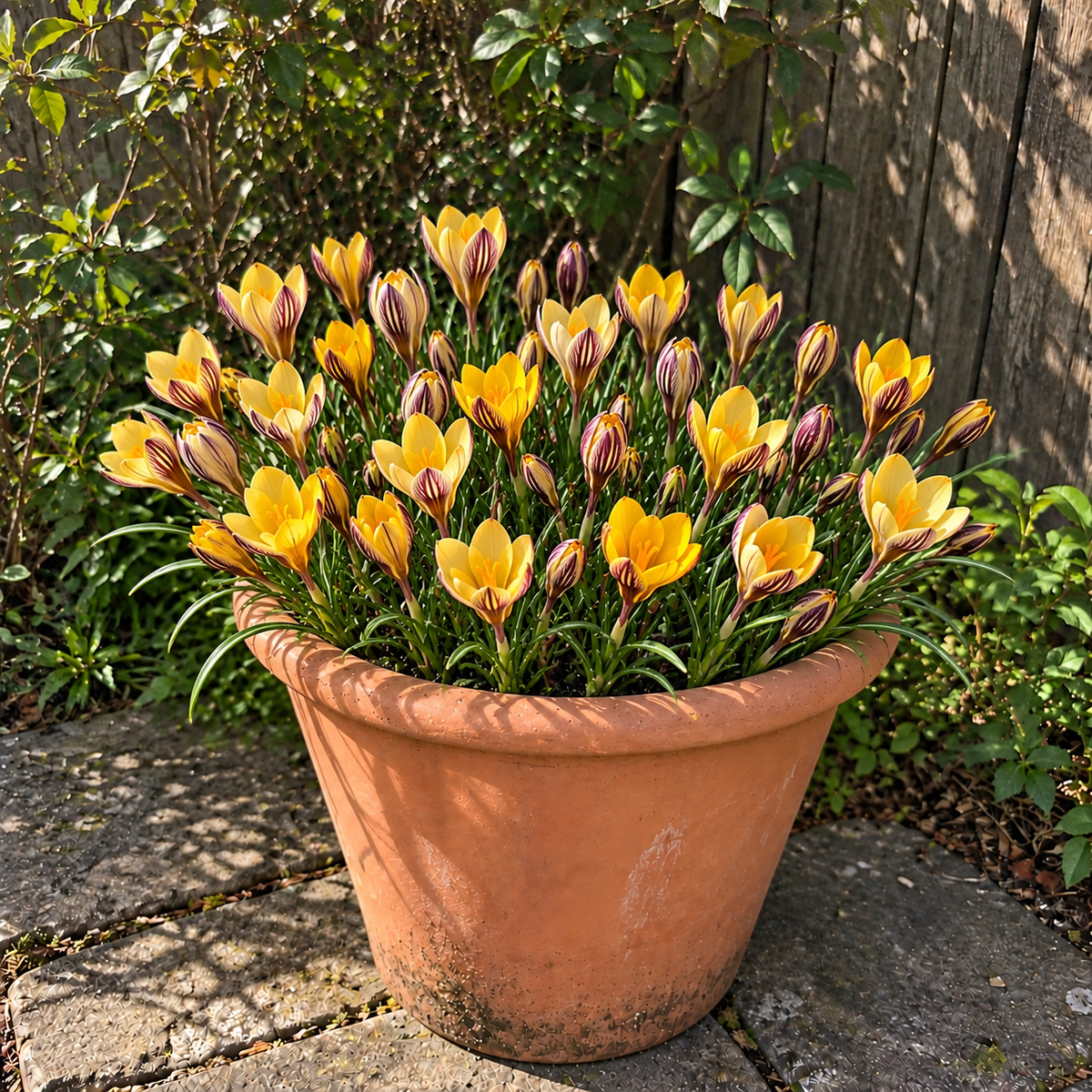 Little Pot of Sunshine illustrative early-spring pot display