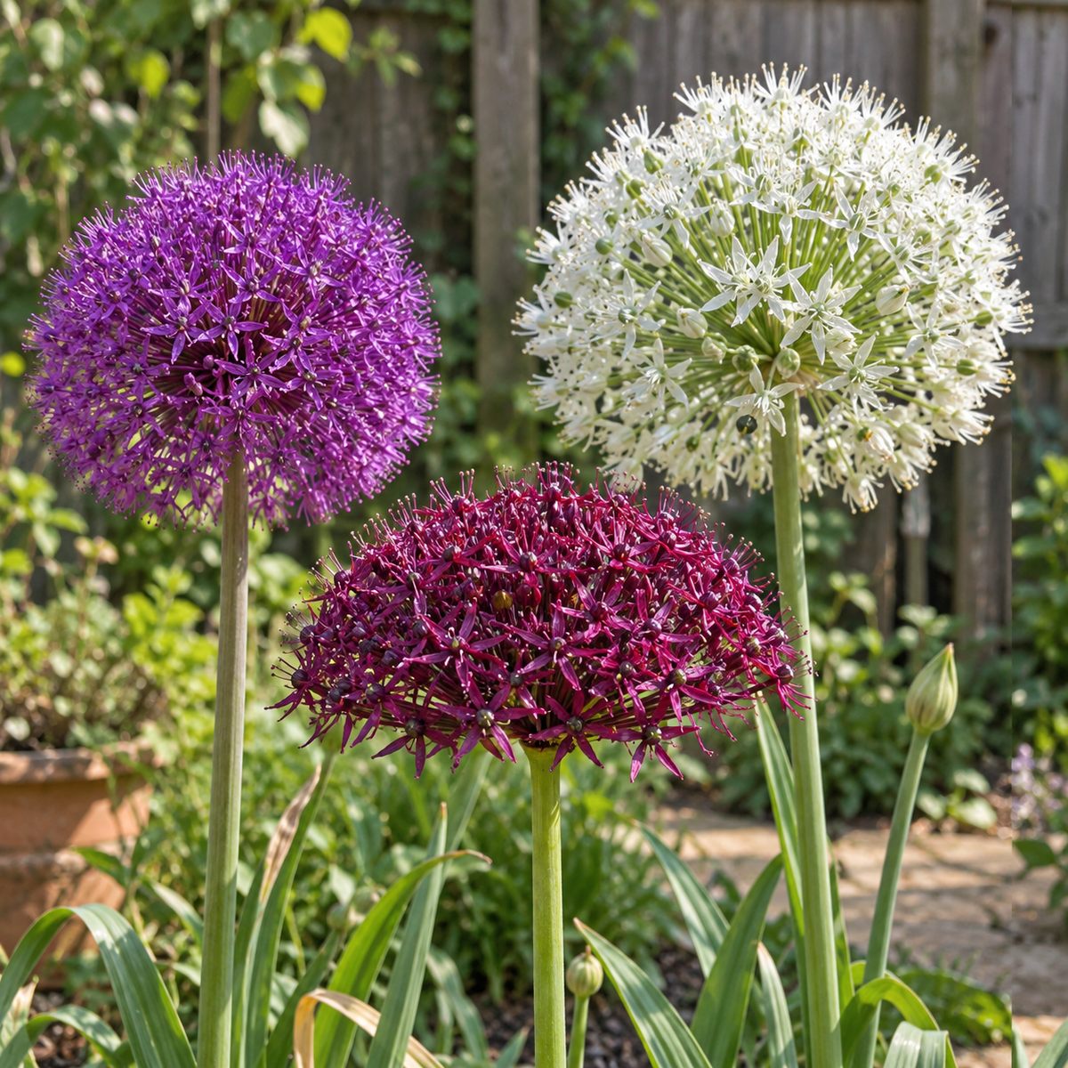 Illustrative Purple & Snow — Allium Collection — flower detail