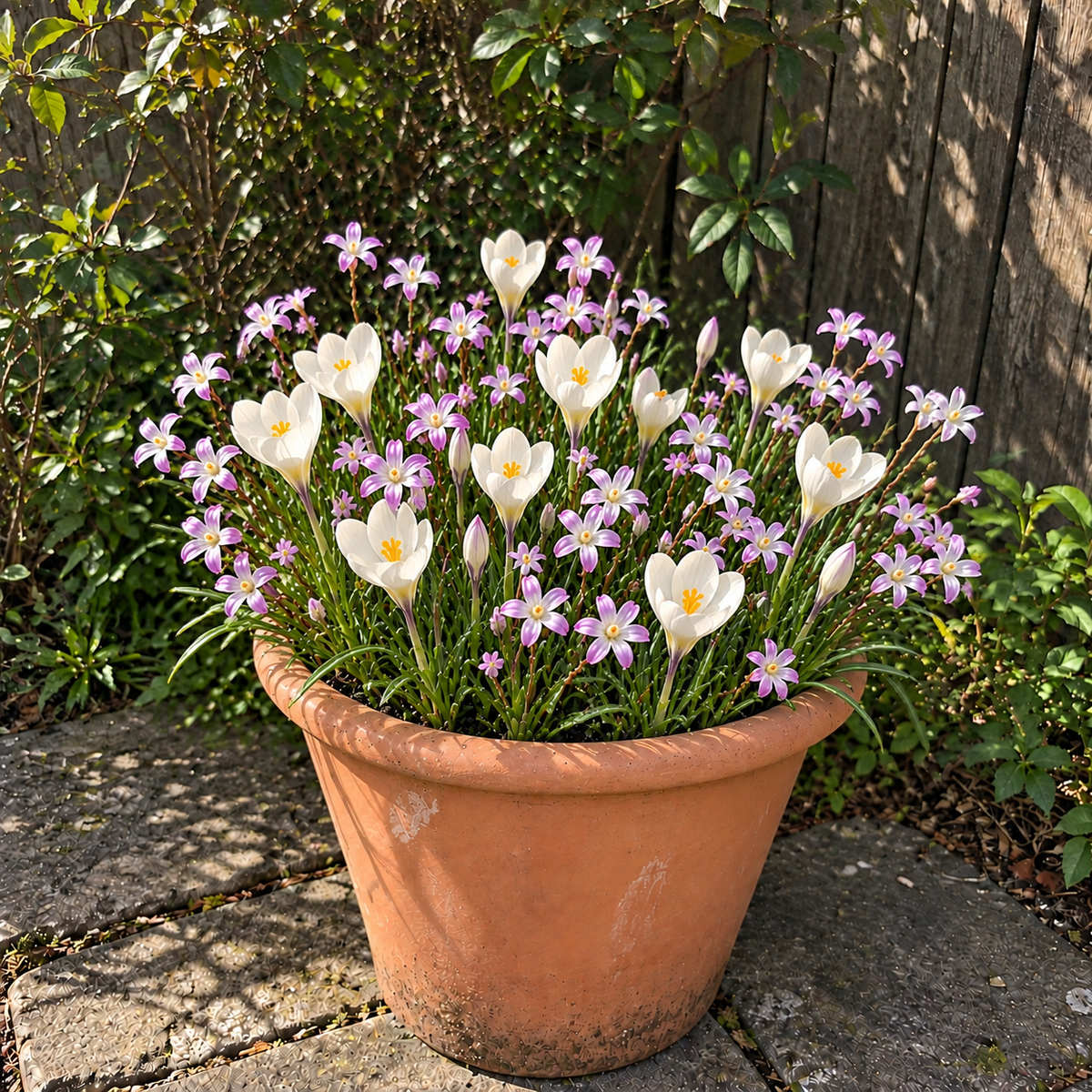 Spring in Three Acts illustrative early-spring pot display