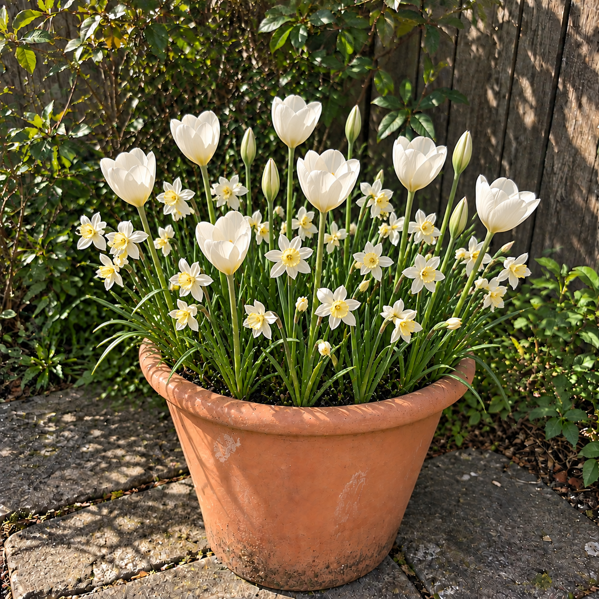 Spring in Three Acts illustrative middle-spring pot display