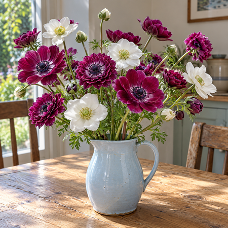 Illustrative Wine & Pearl — Anemone Collection — garden or vase arrangement