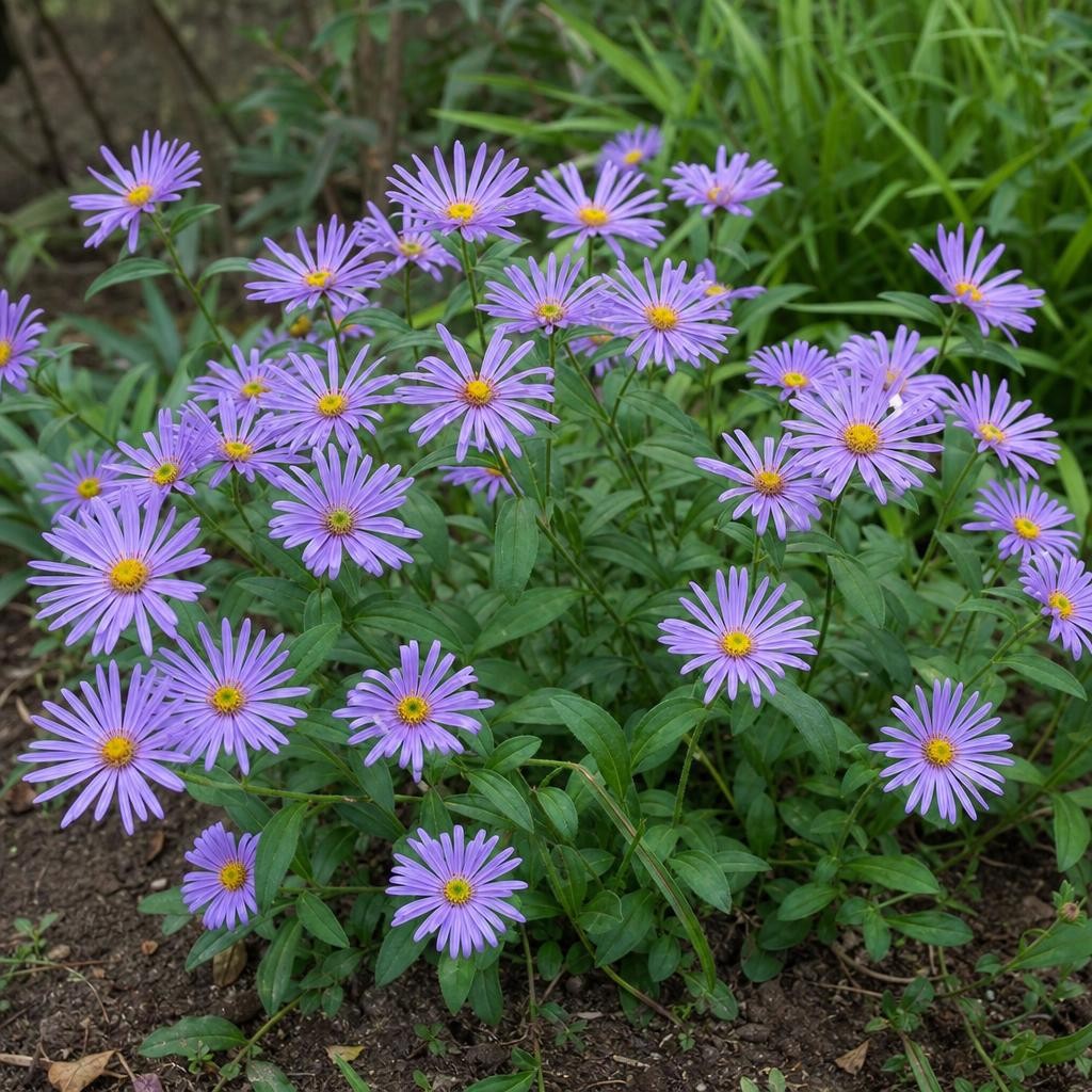 Aster × frikartii - ‘Mönch’ – perennial garden photograph 2