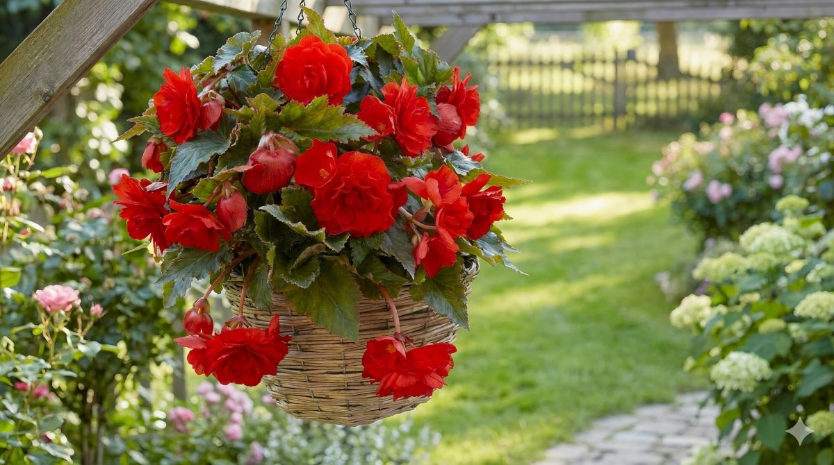 Begonia 'Pendula Red' (Double) – begonia tubers, product photo 5 (Harding & Bloom)