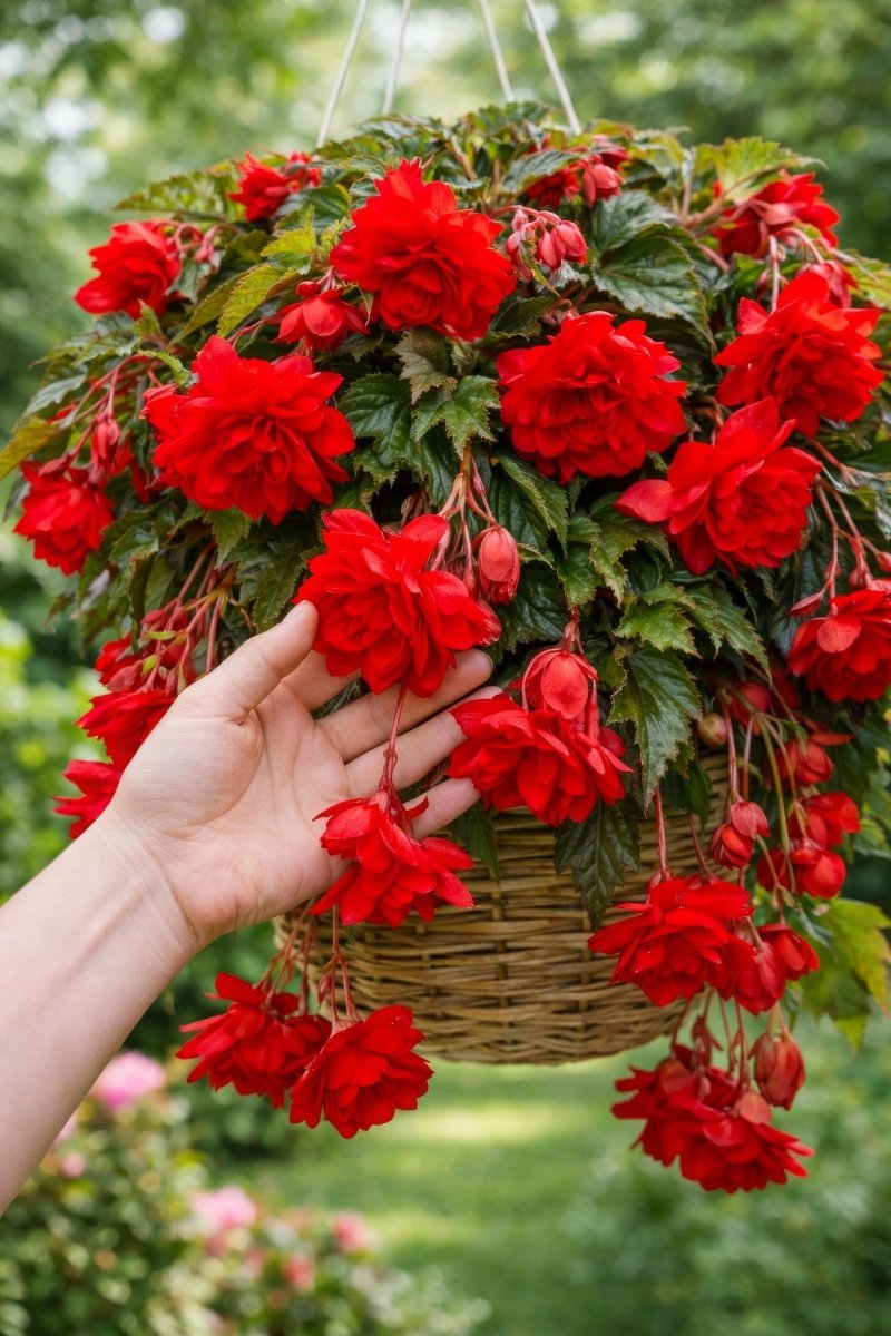 Begonia 'Pendula Red' (Double) – begonia tubers, product photo 3 (Harding & Bloom)