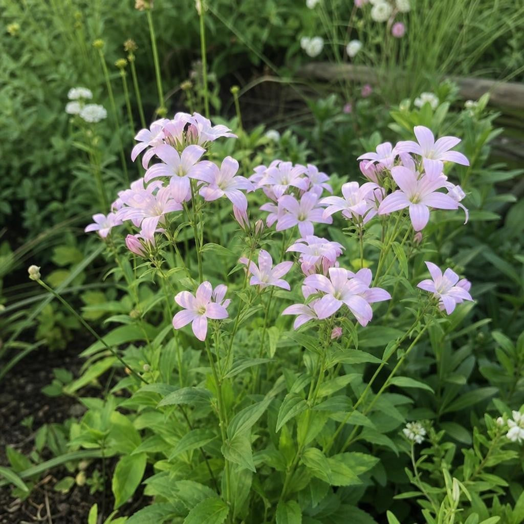 Campanula lactiflora - ‘Loddon Anna’ (Bellflower) – perennial garden photograph 2