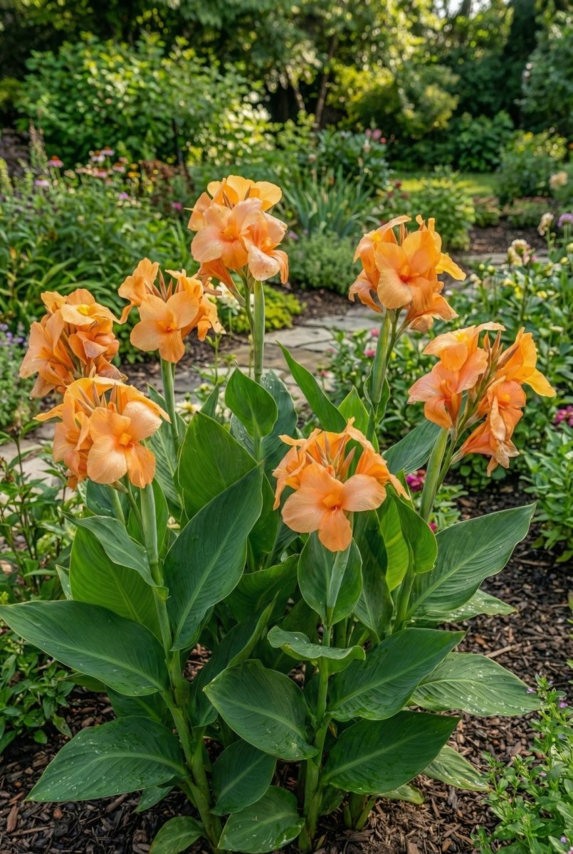 Canna 'Apricot Frost' (Canna lily) - Harding & Bloom