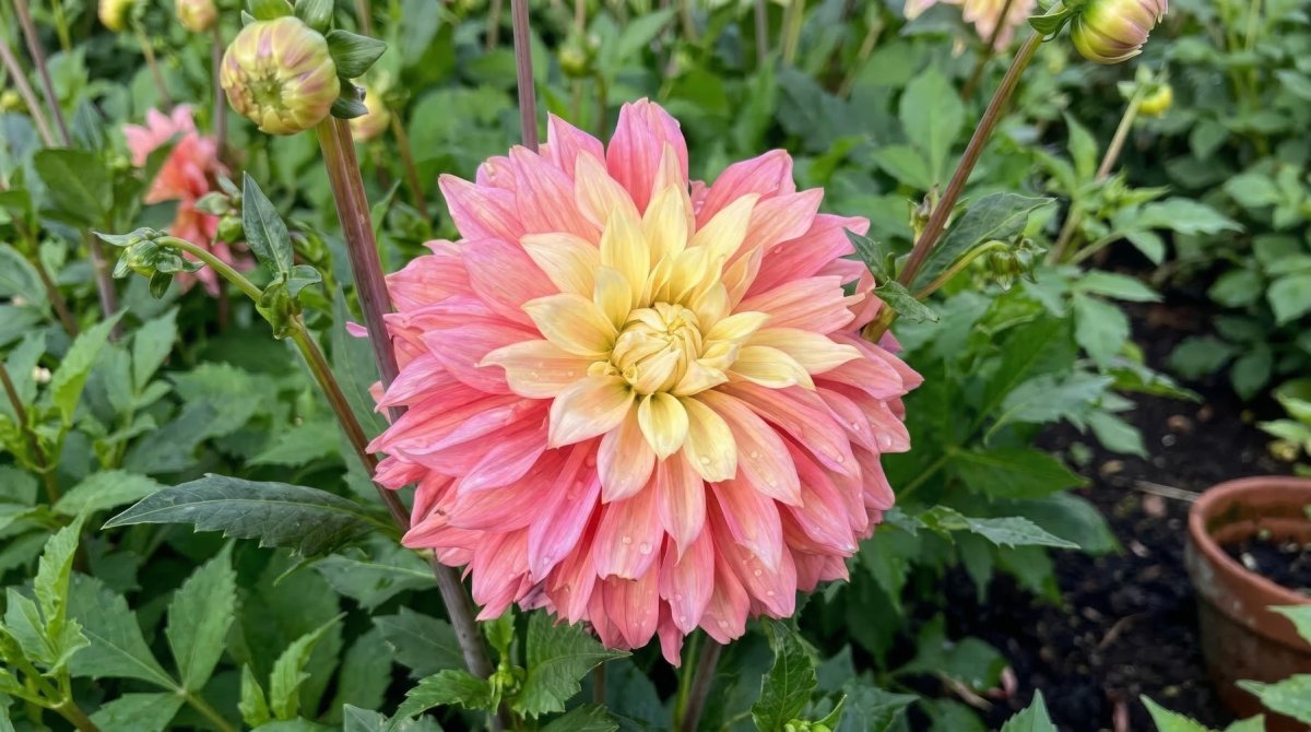 Dahlia 'Blushing Lady' (Decorative) - Harding & Bloom