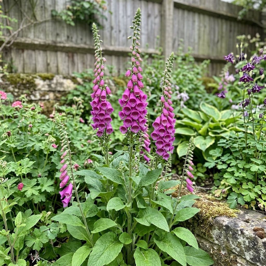 Digitalis purpurea - Pink (Foxglove) – perennial garden photograph 2