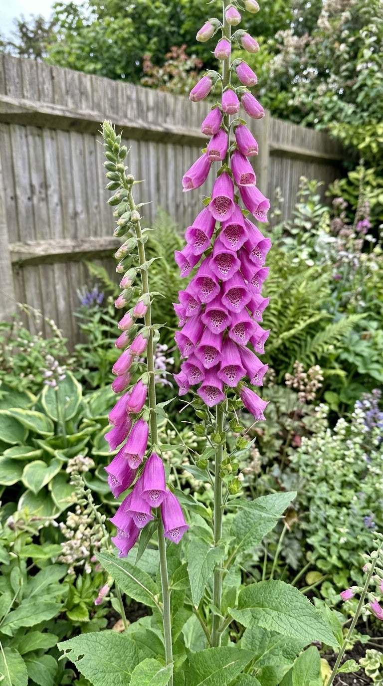 Digitalis purpurea - Pink (Foxglove) – perennial garden photograph 3