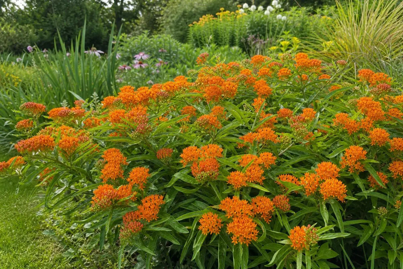 Asclepias tuberosa (Milkweed) – perennial garden photograph 4