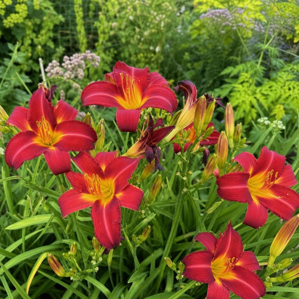 Hemerocallis - ‘Stafford’ (Daylily) – perennial garden photograph 2