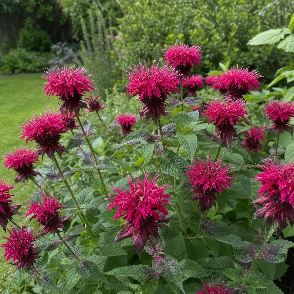 Monarda - ‘Raspberry Wine’ (Bee Balm) – perennial garden photograph 2