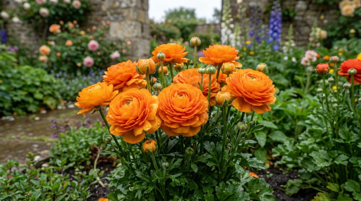 Ranunculus 'Orange' (Persian buttercup) - Harding & Bloom