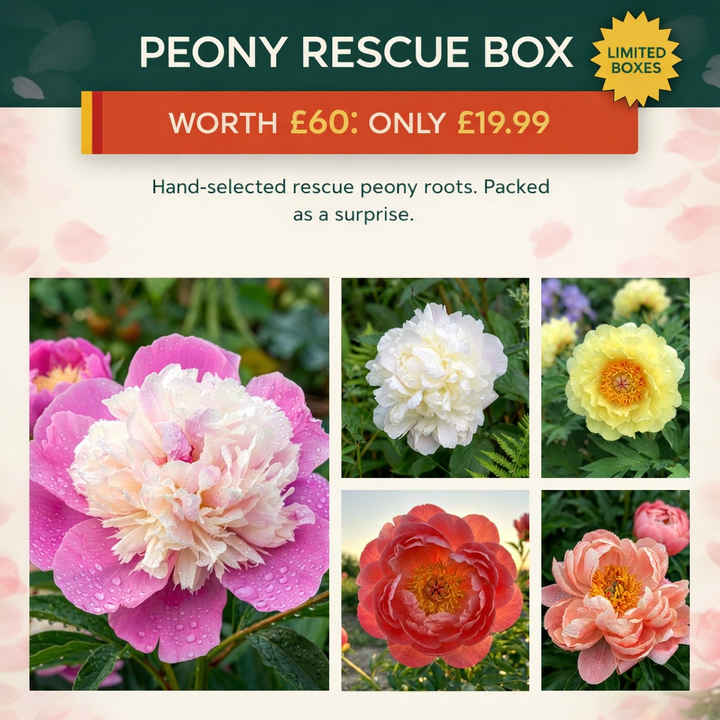 Peony Rescue Box - £60 of Peony Roots for £19.99 - Harding & Bloom