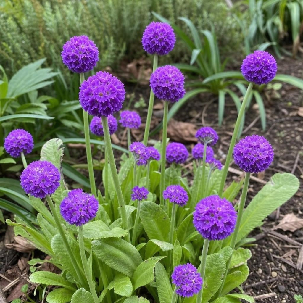 Primula denticulata (Drumstick Primrose) – perennial garden photograph 2